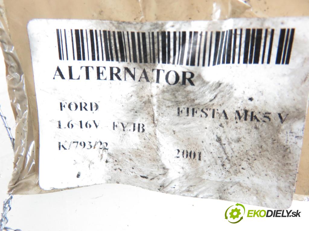 FORD FIESTA IV (JA_, JB_) HB 2001 1596,00 Alternatory kompletne 1596,00 Alternátor 98MF10300CB (Alternátory)