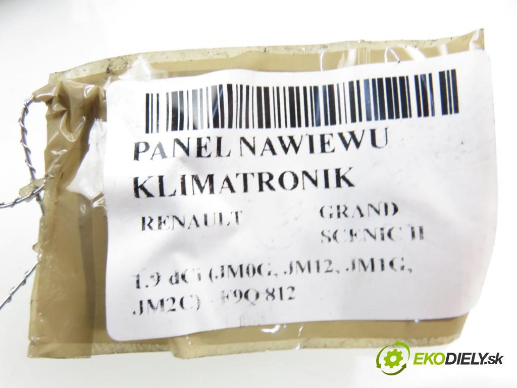 RENAULT GRAND SCENIC II (JM0/1_) MINIVAN 2004 1870,00 Panele sterowania, przełączniki 1870,00 Panel kúrenia KLIMATRONIK 8200344842