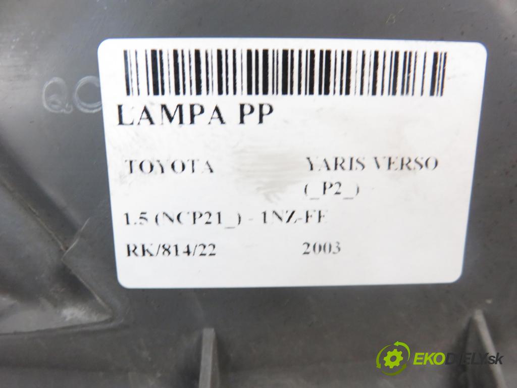TOYOTA YARIS VERSO (_P2_) MINIVAN 2003 1497,00 Lampy przednie 1497,00 Svetlo PP