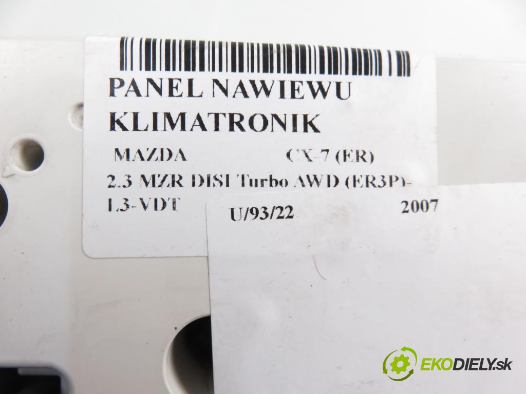 MAZDA CX-7 (ER) SUV 2007 2261,00 Panele sterowania, przełączniki 2261,00 Panel kúrenia KLIMATRONIK K1900EH15