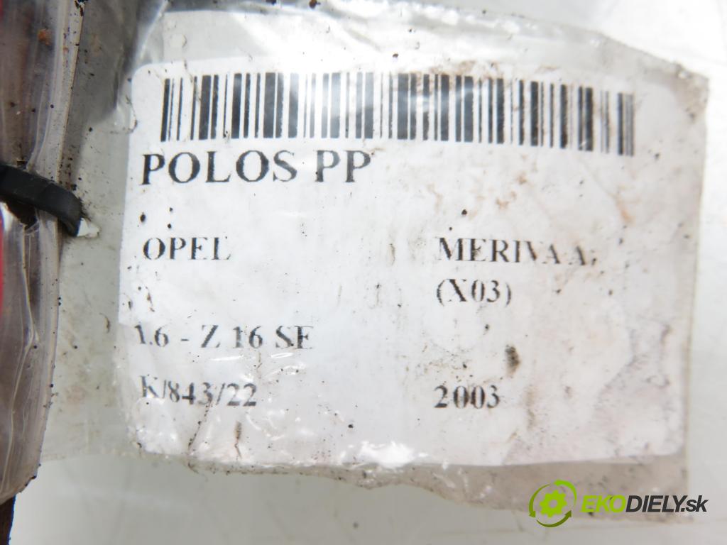 OPEL MERIVA A nadwozie wielkoprzestrzenne (MPV) (X03) MINIVAN 2003 1598,00 Półosie 1598,00 Poloos PP 