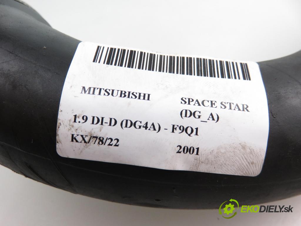 MITSUBISHI SPACE STAR nadwozie wielkoprzestrzenne (MPV) (DG_A) HB 2001 1870,00 Przewody chłodnic powietrza 1870,00 Rúra intercoolera turba 30621301;30889795