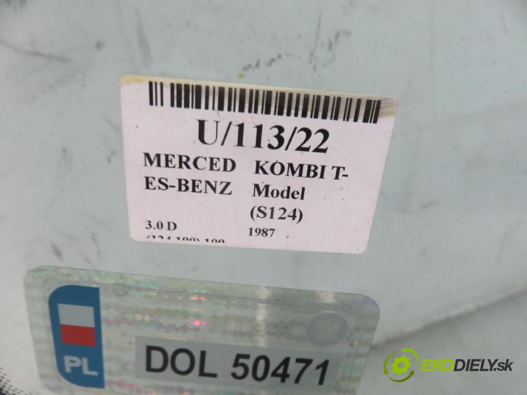 MERCEDES-BENZ KOMBI T-Model (S124) KOMBI 1987 80,00 3.0 D (124.190) 109 - OM 603.912 2996,00 Okno čelná