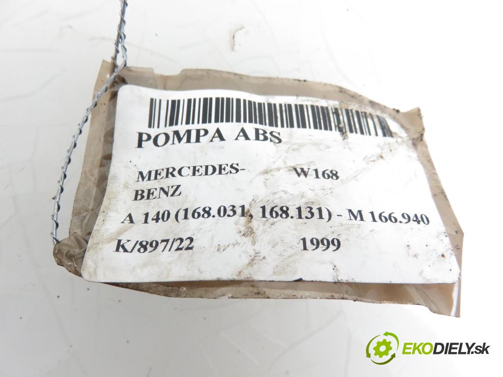 MERCEDES-BENZ KLASA A (W168) HB 1999 1397,00 Sterowniki ABS 1397,00 pumpa ABS A0034317419;0265202433 (Pumpy brzdové)