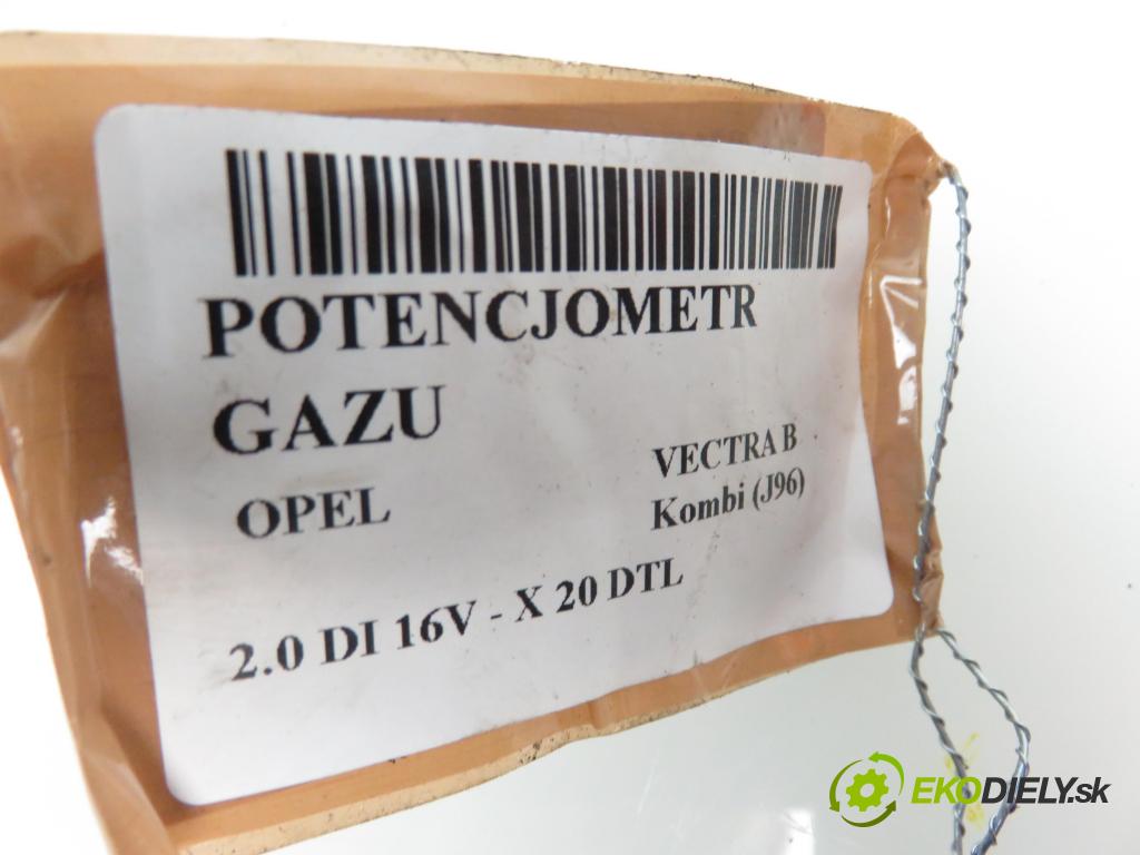 OPEL VECTRA B Kombi (J96) KOMBI 1997 1995,00 Pozostałe 1995,00 Potenciometer plynového pedálu 0205001042 (Pedále)