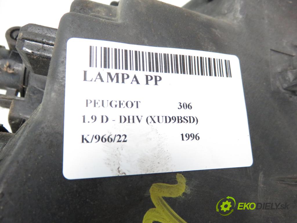 PEUGEOT 306 liftback (7A, 7C, N3, N5) HB 1996 1905,00 Lampy przednie 1905,00 Svetlo PP