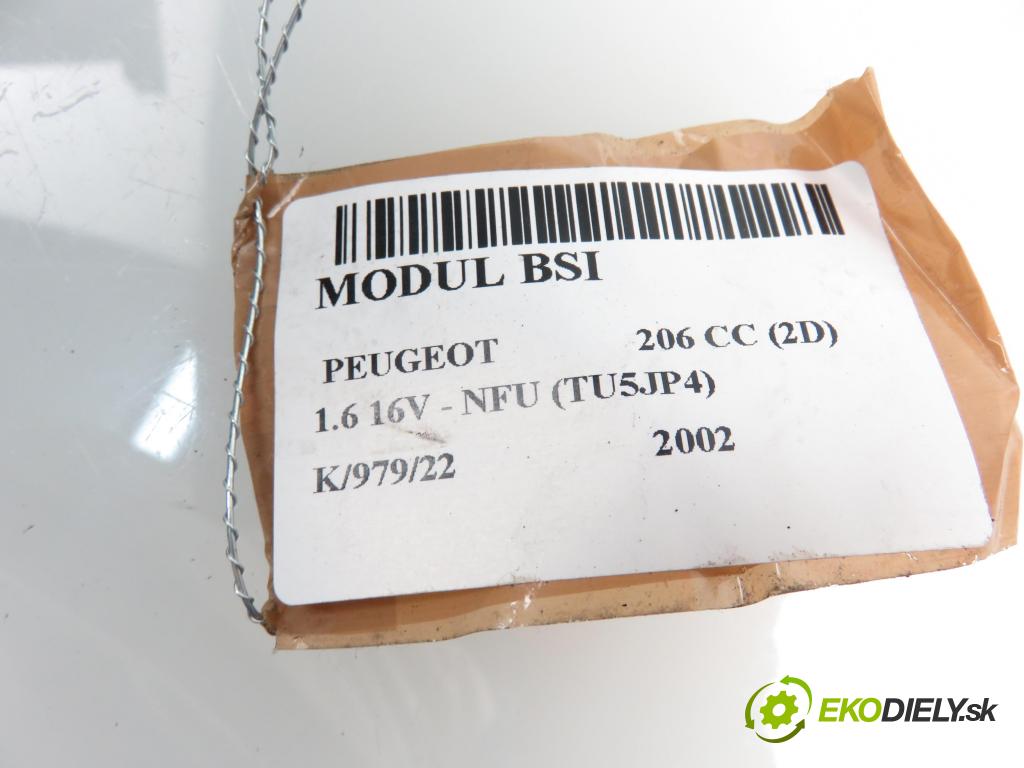 PEUGEOT 206 CC (2D) CABRIO 2002 1587,00 Poistková skrinka MODUL BSI 9646777380