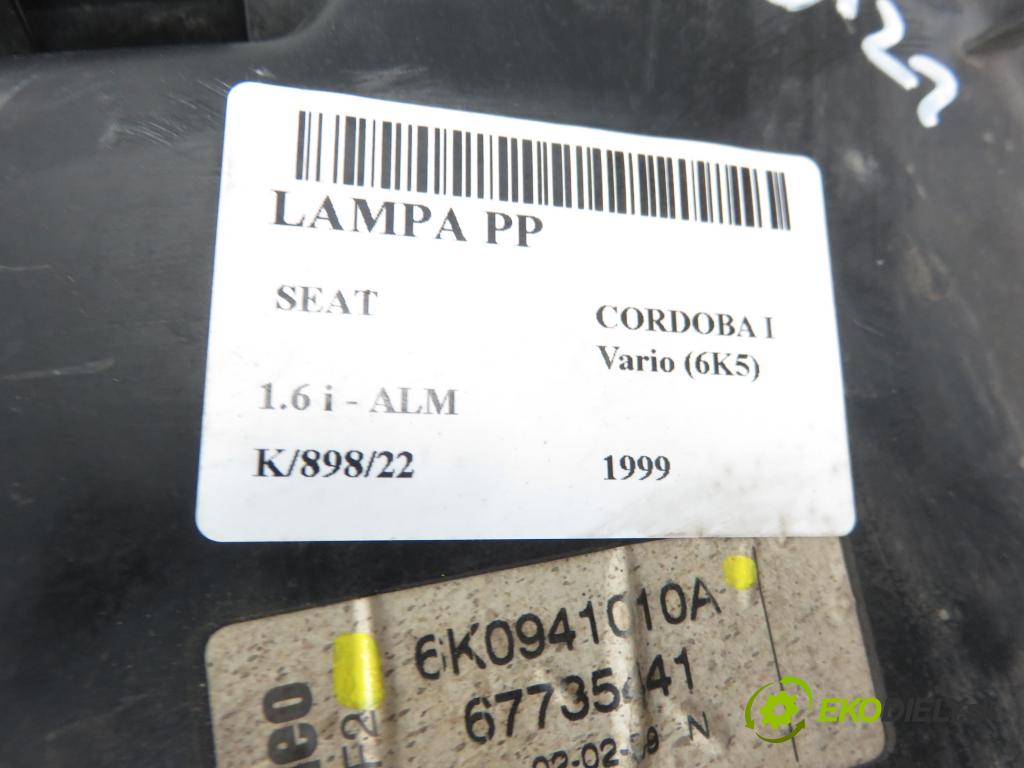 SEAT CORDOBA Vario (6K5) KOMBI 1999 1598,00 Lampy przednie 1598,00 Svetlo PP 6K0941010A