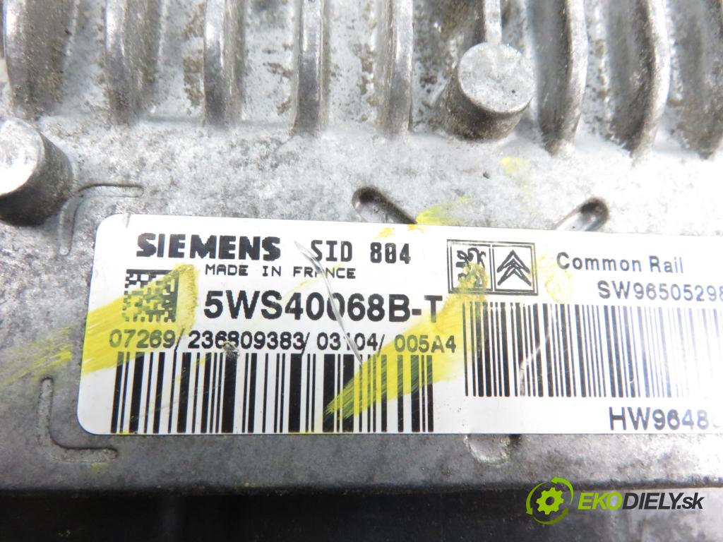 CITROEN C3 I (FC_) HB 2002 1398,00 Sterowniki silnika 1398,00 Riadiaca jednotka Motor 5ws40068bt;9650529880