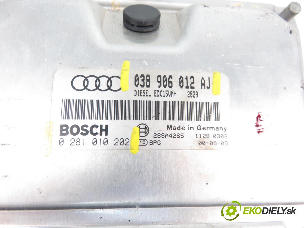 AUDI A4 (8D2, B5) SEDAN 2000 1896,00 Sterowniki silnika 1896,00 Riadiaca jednotka Motor 038906012AJ;0281010202