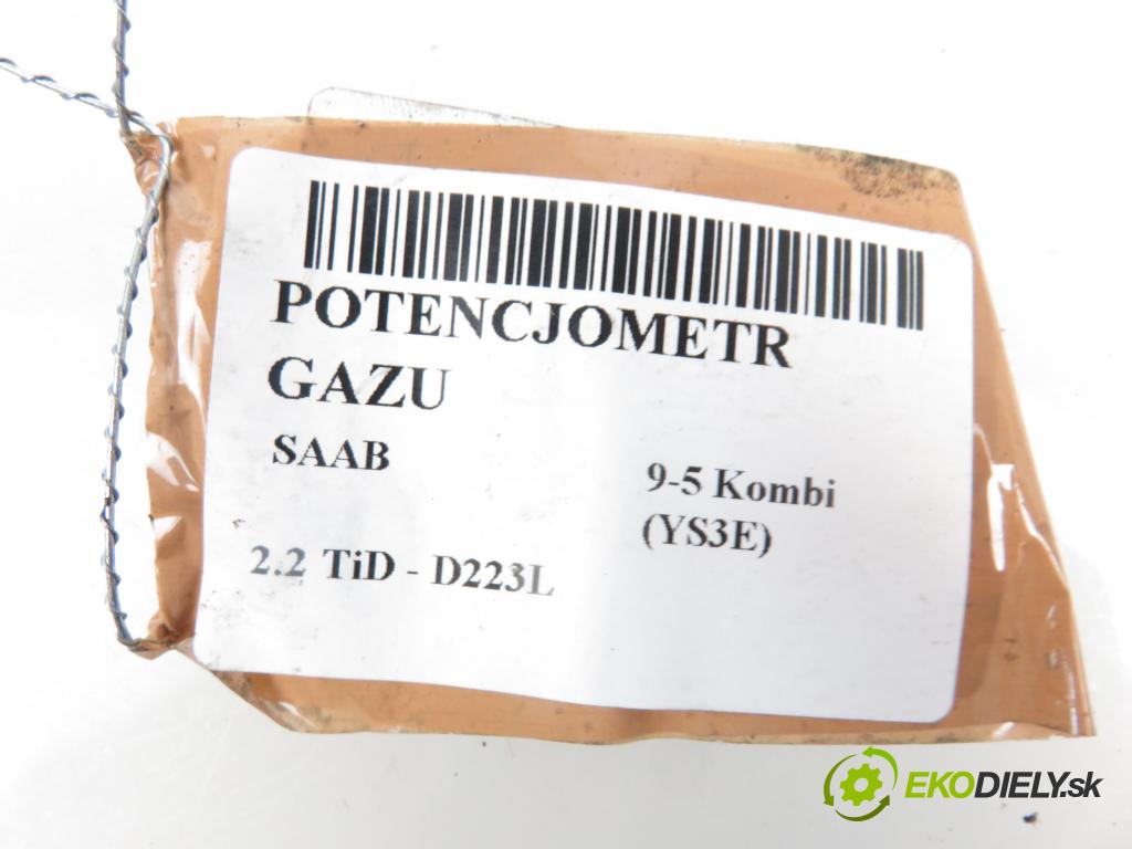 SAAB 9-5 Kombi (YS3E) KOMBI 2003 2171,00 Pozostałe 2171,00 Potenciometer plynového pedálu 5340252;6PV00825304 (Pedále)