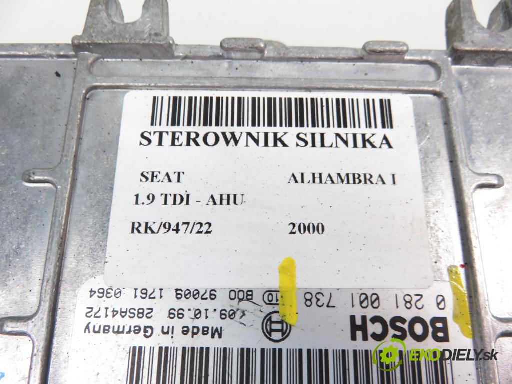 SEAT ALHAMBRA (7V8, 7V9) VAN 2000 1896,00 Sterowniki silnika 1896,00 Riadiaca jednotka Motor 028906021GS;0281001738