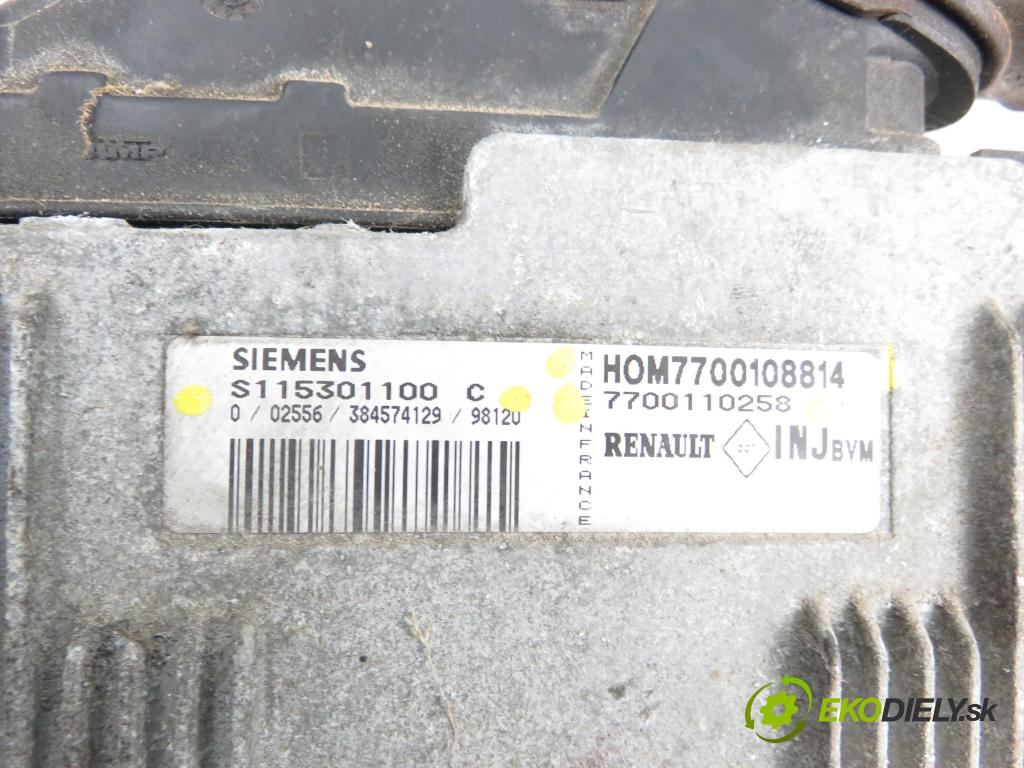 RENAULT CLIO II (BB_, CB_) HB 1998 1390,00 Sterowniki silnika 1390,00 Riadiaca jednotka Motor S115301100C;HOM7700108814;7700110258