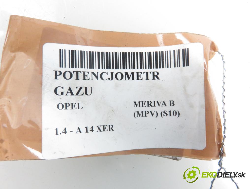 OPEL MERIVA B nadwozie wielkoprzestrzenne (MPV) (S10) MINIVAN 2010 1398,00 Pozostałe 1398,00 Potenciometer plynového pedálu 13362749 (Pedále)