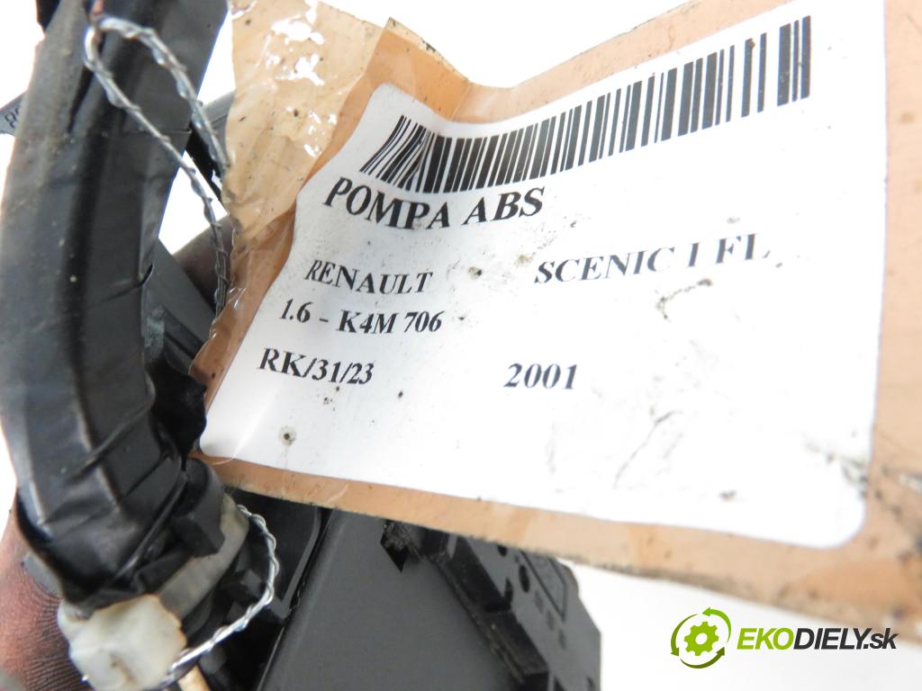 RENAULT SCENIC I (JA0/1_) MINIVAN 2001 1598,00 Sterowniki ABS 1598,00 Pumpa ABS 0273004395 (Pumpy ABS)