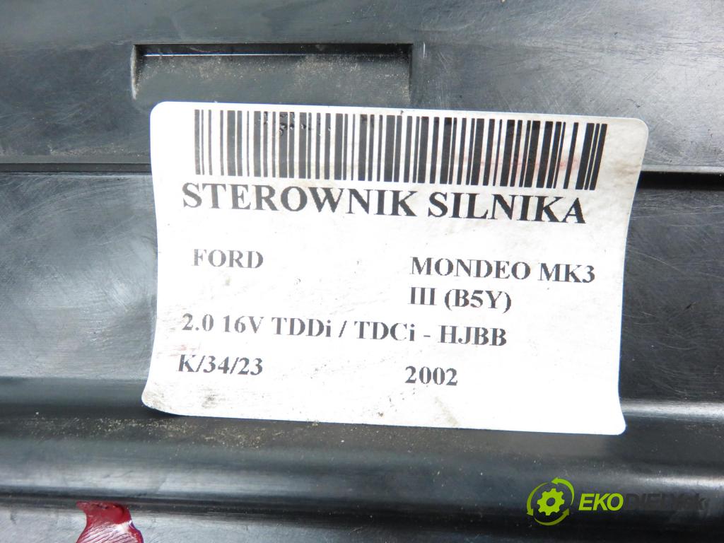 FORD MONDEO III (B5Y) LIFTBACK 2002 1998,00 Sterowniki silnika 1998,00 Riadiaca jednotka Motor 3S7Q9F954AA;80963A