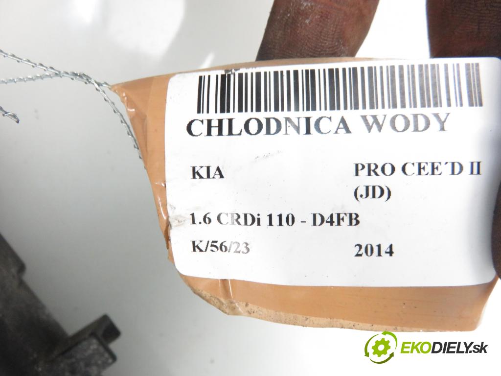 KIA PRO CEE´D (JD) HB 2014 1582,00 Chłodnice wody 1582,00 chladič vody