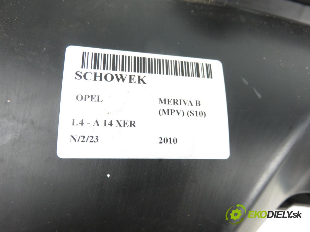 OPEL MERIVA B nadwozie wielkoprzestrzenne (MPV) (S10) MINIVAN 2010 1398,00 Schowki, półki 1398,00 Priehradka, kastlík