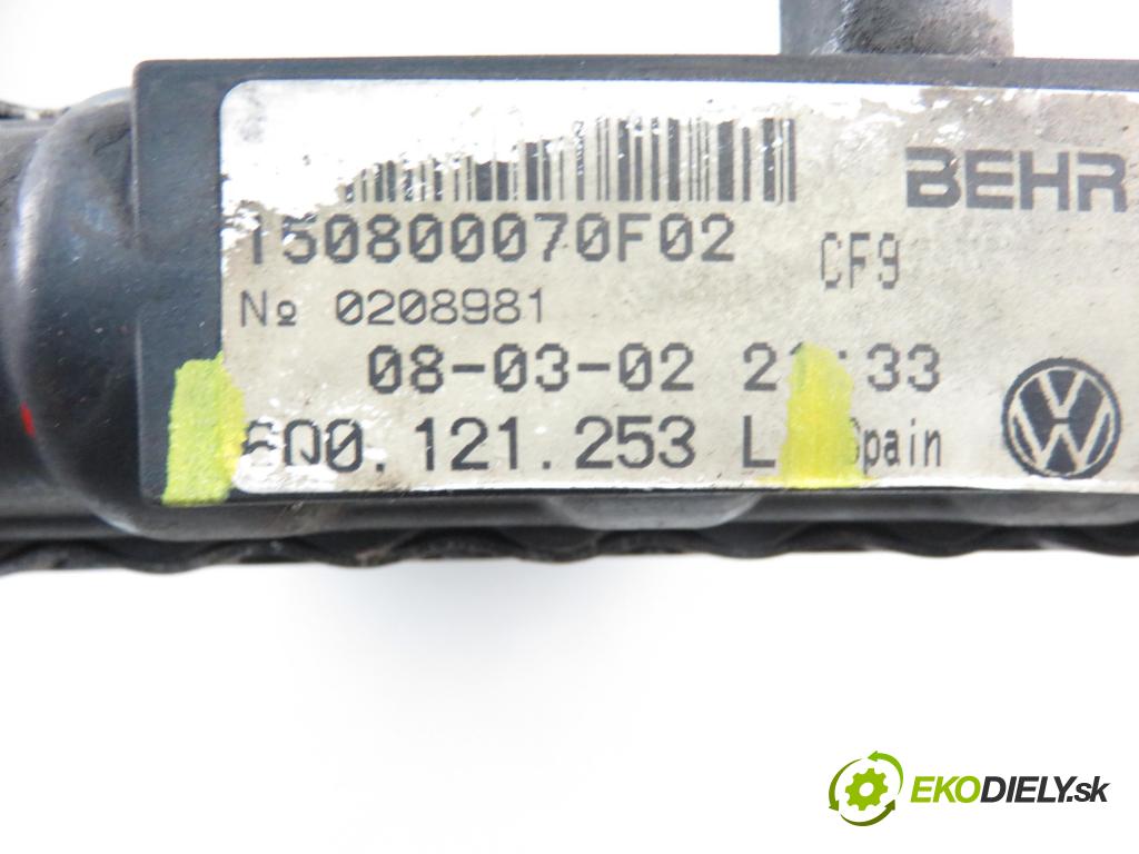 SKODA FABIA I Combi (6Y5) KOMBI 2002 1896,00 Chłodnice wody 1896,00 chladič vody 6Q0121253L