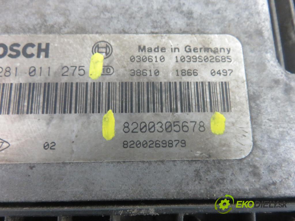 RENAULT SCENIC II (JM0/1_) VAN 2003 1870,00 Sterowniki silnika 1870,00 Riadiaca jednotka Motor 0281011275; 6200305678