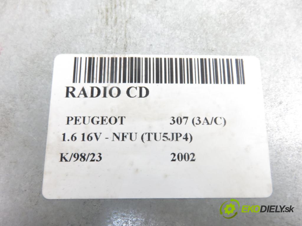 PEUGEOT 307 (3A/C) HB 2002 1587,00 Radioodtwarzacze 1587,00 RADIO CD 96488013