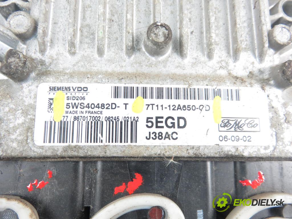FORD TOURNEO CONNECT KOMBIVAN 2006 1753,00 Sterowniki silnika 1753,00 Riadiaca jednotka Motor 5WS40482DT; 7T1112A650CD