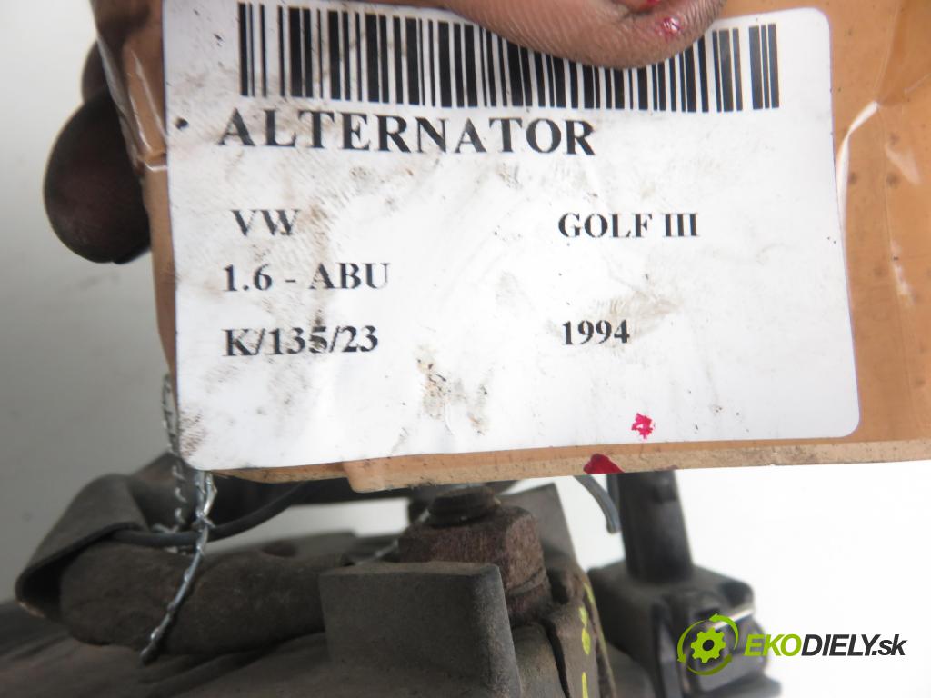 VW GOLF III (1H1) HB 1994 1598,00 Alternatory kompletne 1598,00 Alternátor 0123310001; 028903025H (Alternátory)