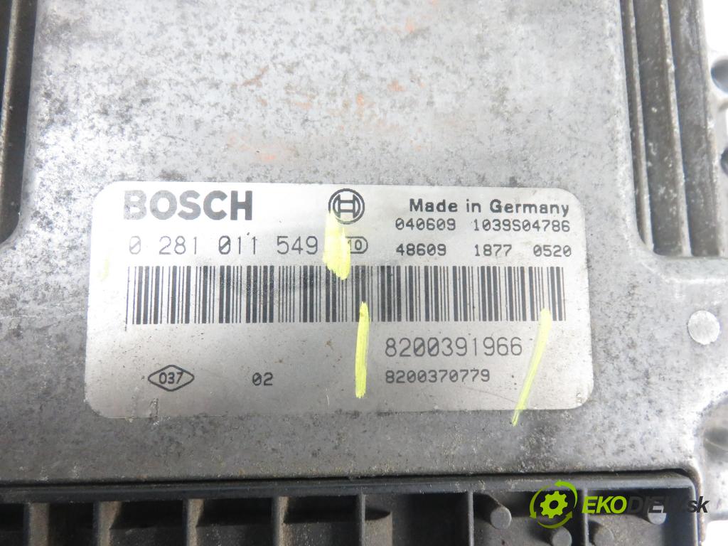 RENAULT SCENIC II (JM0/1_) MINIVAN 2004 1870,00 Sterowniki silnika 1870,00 Riadiaca jednotka Motor 0281011549; 8200391966