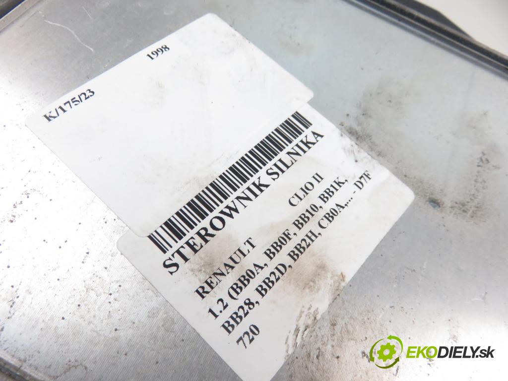 RENAULT CLIO II (BB_, CB_) HB 1998 1149,00 Sterowniki silnika 1149,00 Riadiaca jednotka Motor 7700868294