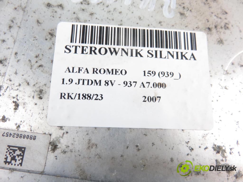 ALFA ROMEO 159 (939_) SEDAN 2007 1910,00 Sterowniki silnika 1910,00 Riadiaca jednotka Motor 0281013139; 55204662