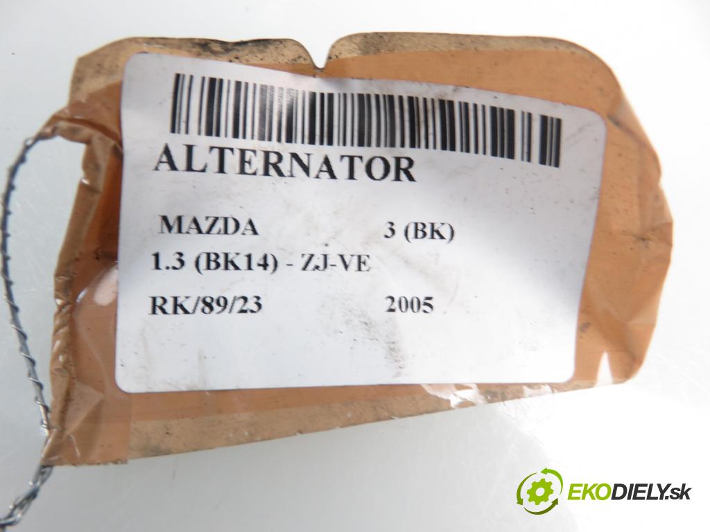 MAZDA 3 (BK) HB 2005 1349,00 Alternatory kompletne 1349,00 Alternátor A2TC0091 (Alternátory)