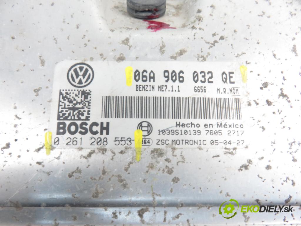 VW JETTA III (1K2) SEDAN 2005 2480,00 Sterowniki silnika 2480,00 Riadiaca jednotka Motor 06A906032QE; 0261208553