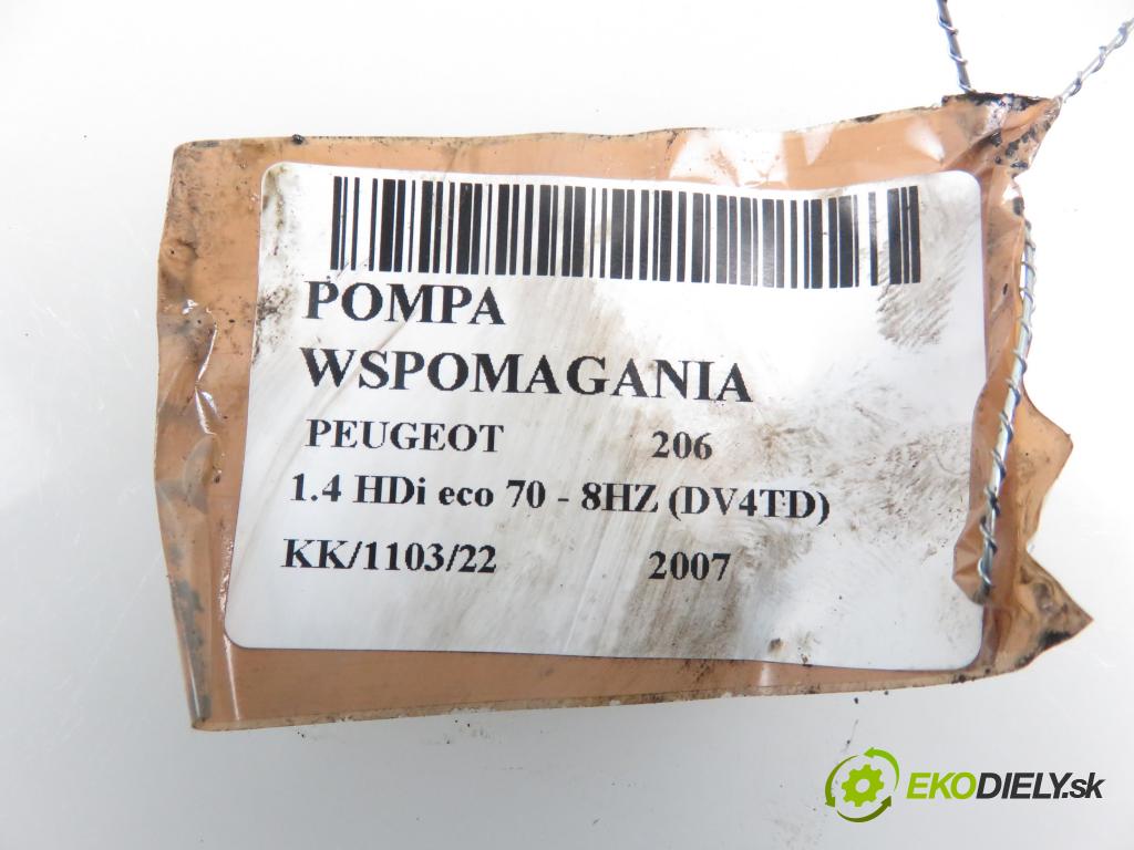 PEUGEOT 206 liftback (2A/C) HB 2007 1398,00 Pompy wspomagania 1398,00 Pumpa servočerpadlo 9662128480; 26086355QK (Servočerpadlá, pumpy riadenia)