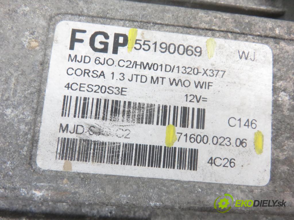 OPEL CORSA C (X01) HB 2002 1248,00 Sterowniki silnika 1248,00 Riadiaca jednotka Motor 55190069; 7160002306