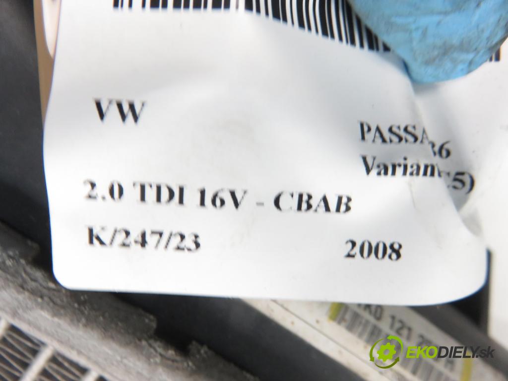 VW PASSAT B6 Variant (3C5) KOMBI 2008 103,00 2.0 TDI CR 16V 140 - CBAB 1968,00 chladič vody 1K0121253H