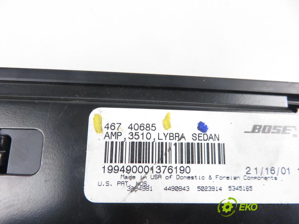 LANCIA LYBRA (839_) SEDAN 2001 1910,00 Wzmacniacze 1910,00 Zosilňovač 46740685 (Zosilňovače)