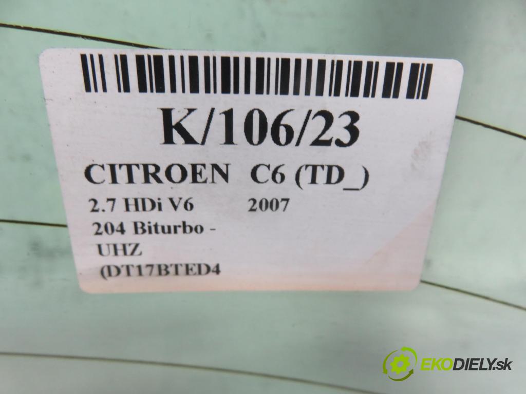 CITROEN C6 (TD_) FASTBACK 2007 150,00 2.7 HDi V6 204 Biturbo - UHZ (DT17BTED4) 2720,00 Okno zadné kapota 