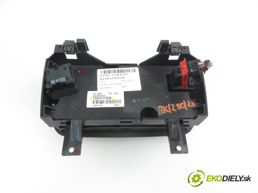 FIAT IDEA (350_) MINIVAN 2005 1368,00 Panele sterowania, przełączniki 1368,00 Panel kúrenia KLIMATRONIK 735377258