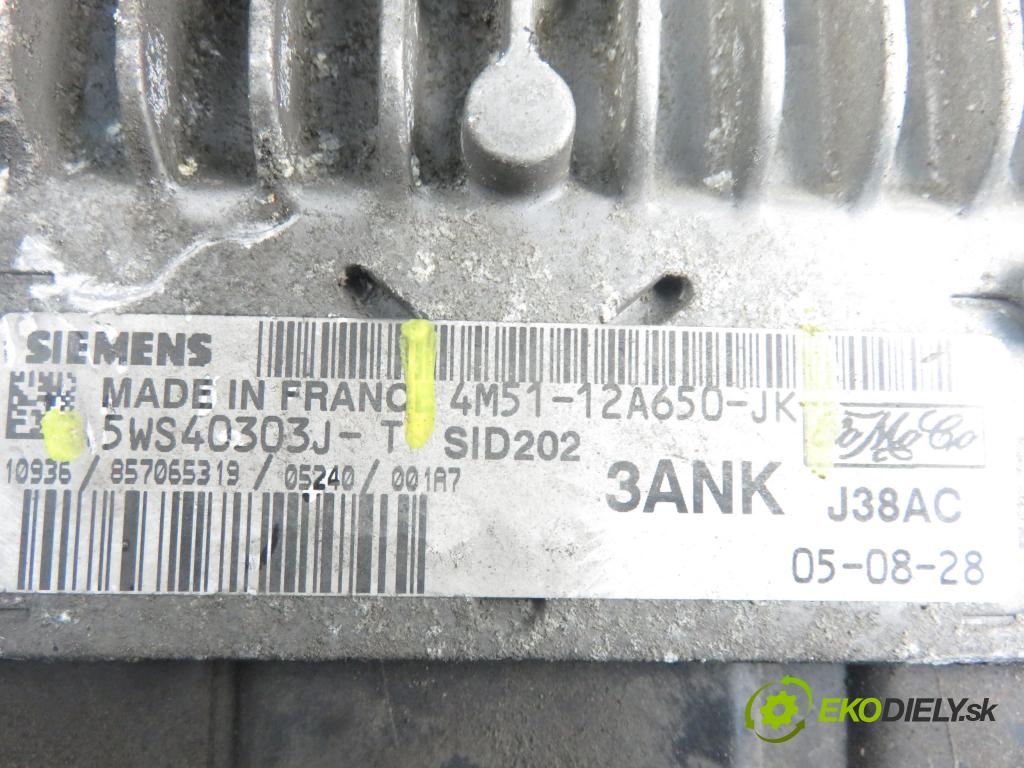 FORD FOCUS II Turnier (DA_, FFS, DS) KOMBI 2005 1753,00 Sterowniki silnika 1753,00 Riadiaca jednotka Motor 4M5112A650JK; 5WS40303J