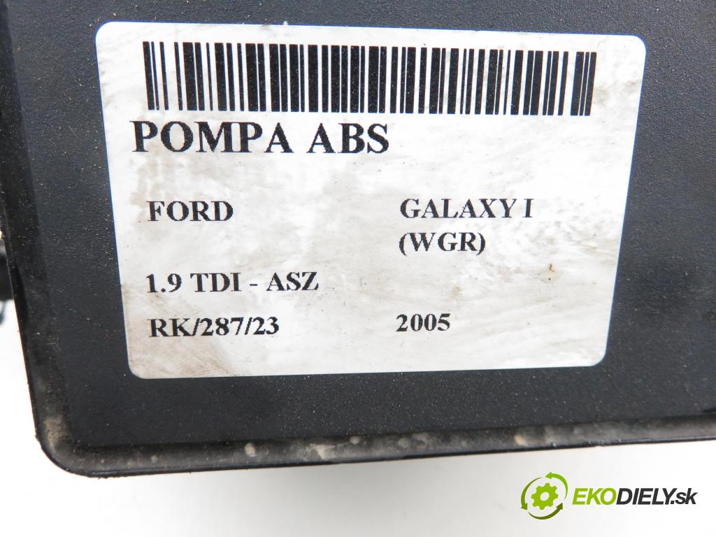FORD GALAXY (WGR) MINIVAN 2005 1896,00 Sterowniki ABS 1896,00 Pumpa ABS 7M3614111Q; 3M212L580BB; 7M3907379G (Pumpy ABS)