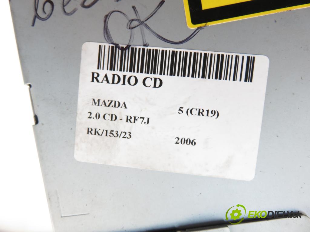 MAZDA 5 (CR19) MINIVAN 2006 81,00 2.0 MZR-CD 110 - RF7J 1998,00 RADIO CD 14792086