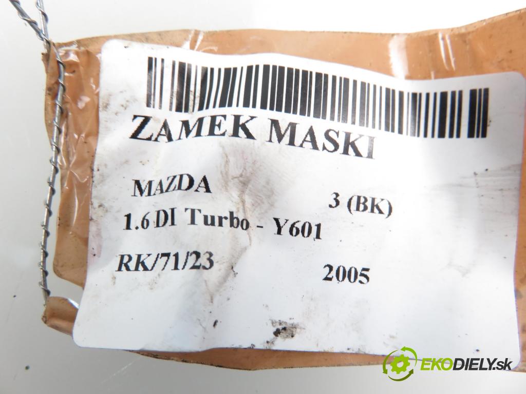 MAZDA 3 (BK) HB 2005 1560,00 Zamki 1560,00 zámok kapoty 