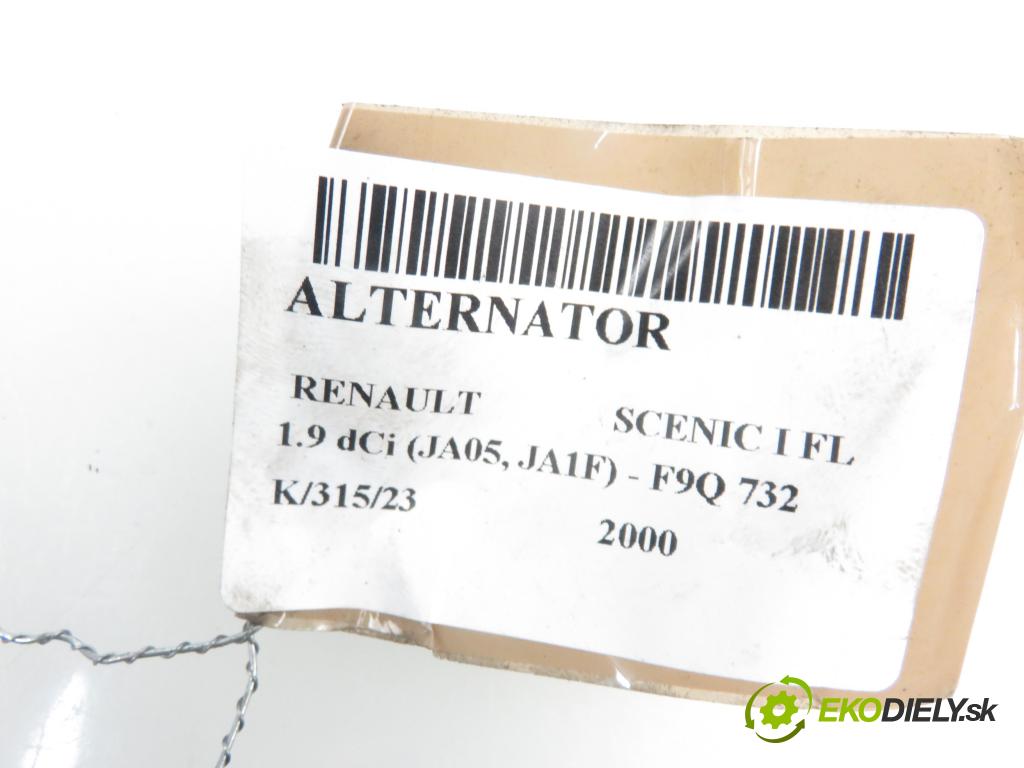 RENAULT SCENIC I (JA0/1_) MINIVAN 2000 1870,00 Alternatory kompletne 1870,00 Alternátor SG10B019; 8200054588 (Alternátory)