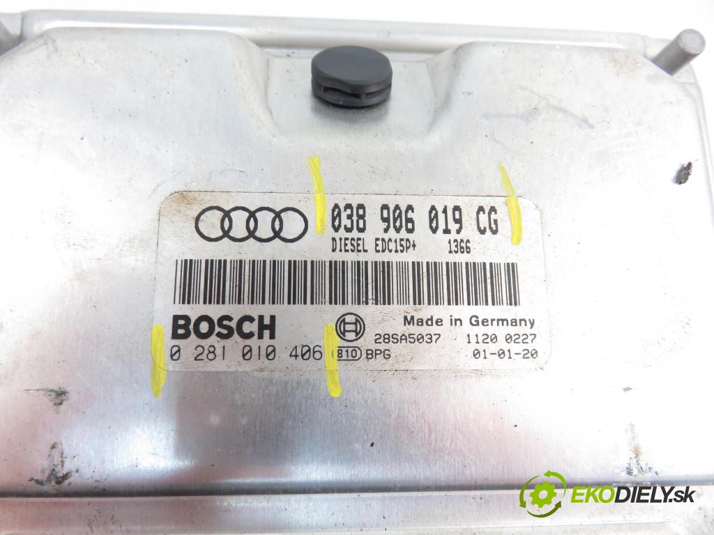 AUDI A4 (8E2, B6) SEDAN 2001 1896,00 Sterowniki silnika 1896,00 Riadiaca jednotka Motor 0281010406; 038906019CG