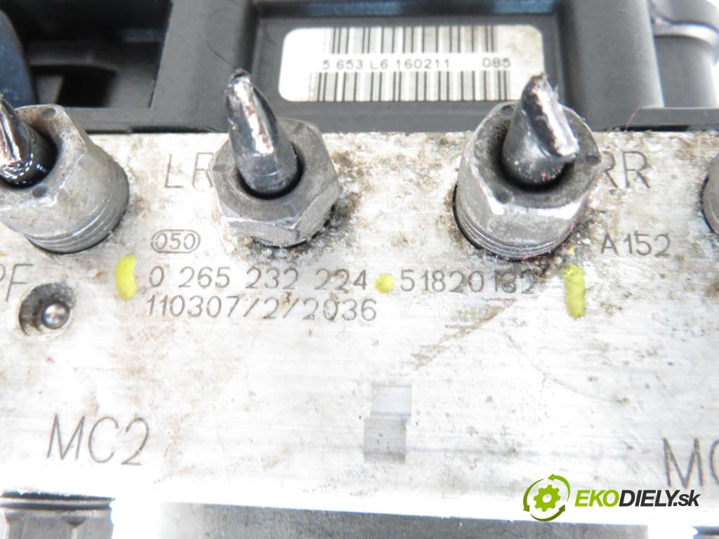 FIAT PANDA (169_) HB 2011 1248,00 Sterowniki ABS 1248,00 Pumpa ABS 0265232224; 51820132; 0265800784 (Pumpy ABS)