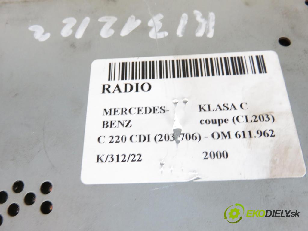 MERCEDES-BENZ KLASA C coupe (CL203) COUPE 2000 2148,00 Radioodtwarzacze 2148,00 RADIO 2038209189