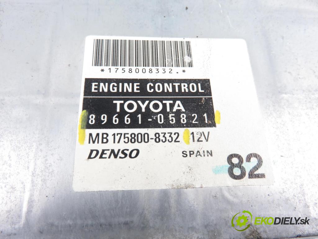 TOYOTA AVENSIS sedan (_T25_) SEDAN 2005 2231,00 Sterowniki silnika 2231,00 Riadiaca jednotka Motor 8966105821; MB1758008332