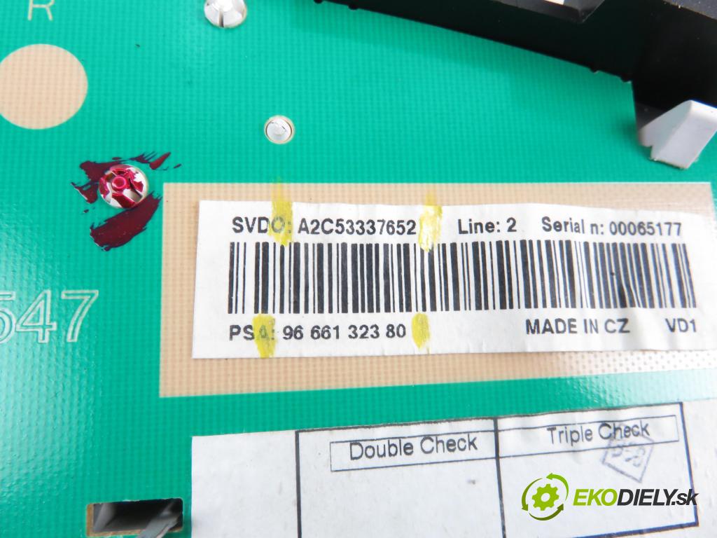 PEUGEOT 207 (WA_, WC_) HB 2008 1397,00 Liczniki, zegary 1397,00 Prístrojovka elektrický A2C53337652; 9666132380
