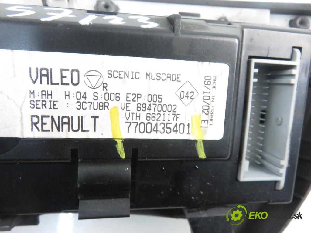 RENAULT SCENIC I (JA0/1_) MINIVAN 2002 1870,00 Panele sterowania, przełączniki 1870,00 Panel kúrenia KLIMATRONIK 7700435401