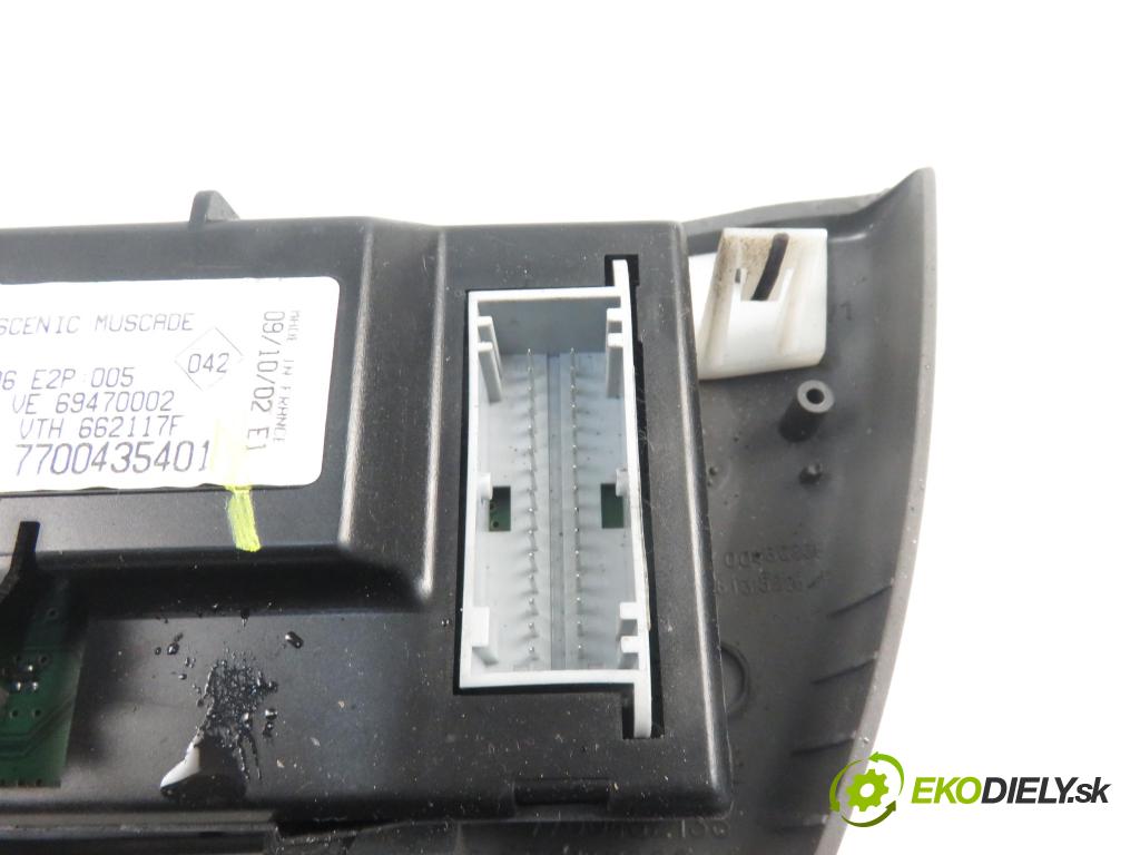 RENAULT SCENIC I (JA0/1_) MINIVAN 2002 1870,00 Panele sterowania, przełączniki 1870,00 Panel kúrenia KLIMATRONIK 7700435401